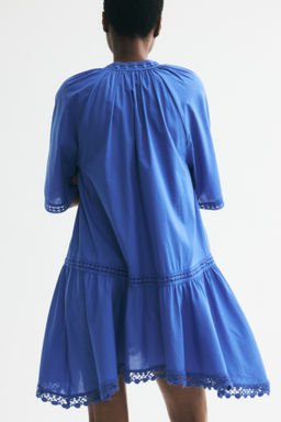 Vestido de algod?n con inserciones de encaje - H&m фото 4