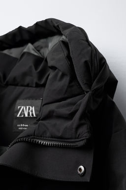 LONG FEATHER AND DOWN WATER-REPELLENT PUFFER JACKET WITH DETACHABLE FAUX FUR HOOD - Zara фото 7