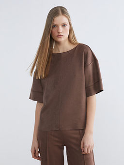 Bisiklet Yaka Kad?n S?et Ti??rt