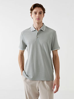 Polo Yaka K?sa Kollu Pike Erkek Dokulu Ti??rt