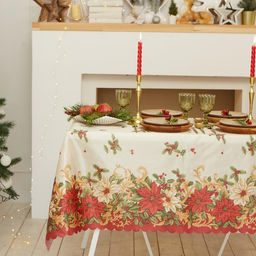 Скатерть новогодняя Доляна Новогоднее настроение 145*180 см, 100% п/э