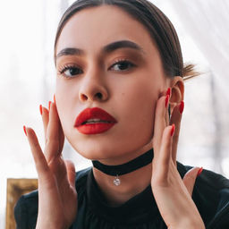 Чокер Стразинка кружок, цвет белый в серебре, 33 см - Queen fair фото 2