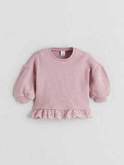 Desenli F?rf?rl? K?z Bebek Sweatshirt