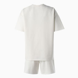 Костюм женский: футболка, шорты, MINAKU: SPORTY & STYLISH, экрю, размер 46