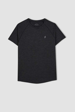DeFactoFit Спортивная футболка Slim Fit с круглым вырезом и короткими рукавами  фото 6