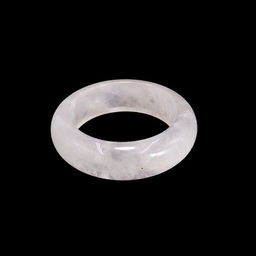 Кольцо из камня гладкое Розовый кварц привлекает любовь d-16-19мм