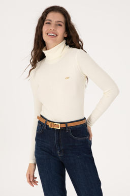 Kad_n BEYAZ Sweatshirt Sepette S_rpriz _ndirim