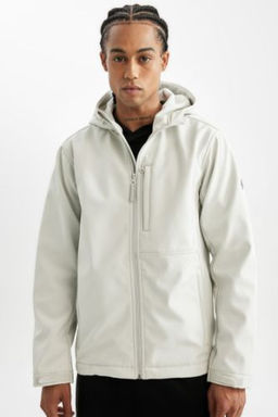 DefactoFit Softshell Mont Su Itici Ruzgara Kars? Koruyan Kapusonlu Fermuarl? Cepli