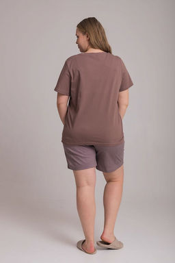 Пижама футболка и шорты М325294Пк коричневый - Елена фото 3