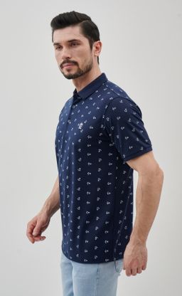 Футболка-поло FJ207-03 d.blue print - Fine joyce фото 5