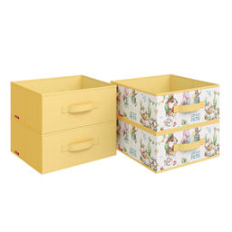 Короба стеллажные, без крышки, 31*31*15 см, набор 4 шт., жёлт., ЛЮБИМЧИКИ, шт