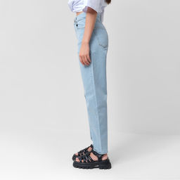 Джинсы женские мом MIST: Denim, размер (30) 46-48, голубые