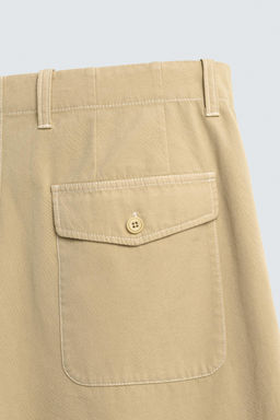 BERMUDA LAVADA RELAXED FIT / Amarillo claro - Zara фото 10