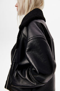 Cazadora biker con forro de borreguito - H&m фото 5