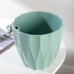 Кашпо для цветов со вставкой «Флюте», 3 л, нефрит