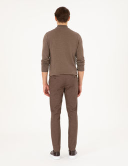Kahverengi Slim Fit Kanvas Pantolon - Pierre cardin фото 4