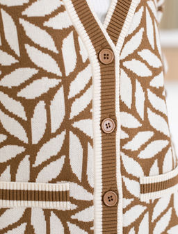 Кардиган Vilatte D31.130 из вискозы с кашемиром карамельно-бежевый  фото 2