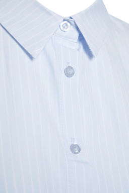 Plaj Giyim Cizgili Dokuma Maxi Gomlek TBESS22GO0664