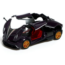 Машинка металлическая, инерционная, 1:24,открываются двери, капот, багажник, световые и звуковые эффекты, цвет фиолетовый