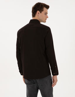 Koyu Kahverengi Regular Fit Uzun Kollu G_mlek - Pierre cardin фото 5