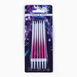 Цена за 2 шт. Свечи для торта Make a wish, 6 шт., 13×0.5 см