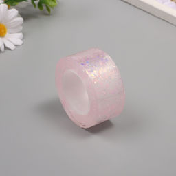 Клейкая нано-лента декоративная силикон «Сияние. Розовый», 3 см, дл. 3 м, 6.8×6.8×3 см