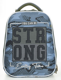 Рюкзак Schoolformat ERGONOMIC 2 STAY STRONG 19,8 л синий 38х29х18 см жестк. каркас 2 отд. молния д/мальчиков