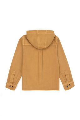 Рубашка песочного цвета с длинными рукавами и капюшоном для мальчика - U.s. polo assn фото 2