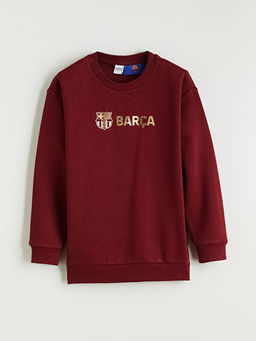 Barcelona Bask?l? Erkek ?ocuk Kal?n Sweatshirt