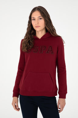 Женский бордово-красный базовый свитшот Неожиданная скидка в корзине - U.s. polo assn фото 3