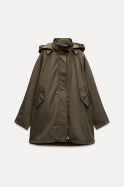 WATER-REPELLENT HOODED TRENCH COAT ZW COLLECTION - Zara фото 6