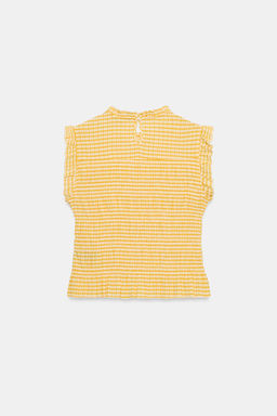 TOP NIDO DE ABEJA CUADRO VICHY / Crudo/Amarillo - Zara фото 7