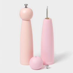 Набор мельниц для специй Доляна Облако, 2 шт., 27 см, розовый  фото 5