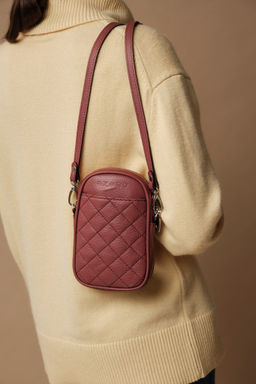 Сумка кожаная Azaro 30832 бордовая гуашь