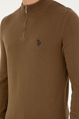 Мужской базовый свитер цвета хаки - U.s. polo assn фото 7