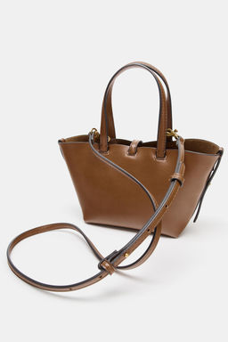 MINI SHOPPER CAPAZO / Tostado oscuro - Zara фото 3