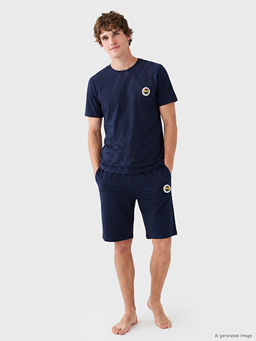 Fenerbah?e Bask?l? Erkek ?ortlu Pijama Tak?m?