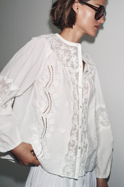ZW COLLECTION EMBROIDERED SHIRT - Zara фото 2
