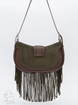 Сумка женская кожаная 99057-1NN wine khaki Natale Navetta в Новосибирске