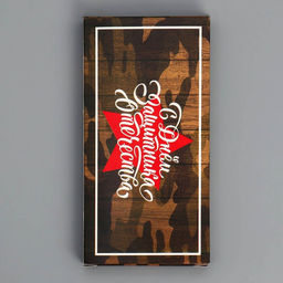 Цена за 5 шт. Коробка для шоколада, кондитерская упаковка, С 23 Февраля, с окном, 17.3?8.8?1.5 см