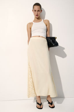 Falda de viscosa con paneles de encaje - H&m фото 5
