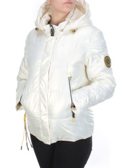 8262 WHITE Куртка демисезонная женская BAOFANI (100 гр. синтепон) - Фабричный китай фото 3