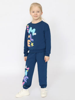 CRB wear/CSKG 90238-41-395 Комплект для девочки (джемпер, брюки),темно-синий/Ex.Cherubino фото 2