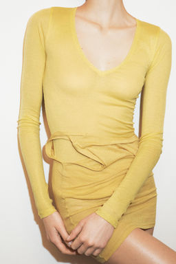 SUPIMA® LONG SLEEVE T-SHIRT - Zara фото 9