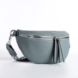 Сумка кросс-боди на молнии, цвет серо-голубой - Simaland фото 2