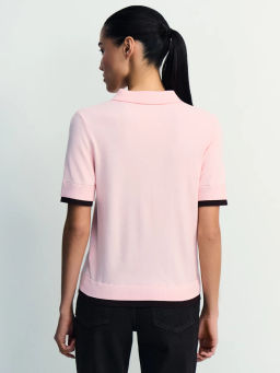 Джемпер поло из вискозы с короткими рукавами / Zarina фото 5