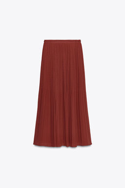 BELTED PLEATED MIDI SKIRT - Zara фото 8