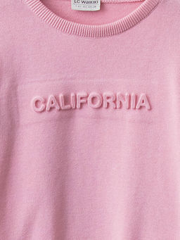 Bisiklet Yaka Desenli Uzun Kollu K?z ?ocuk Triko Kazak - Waikiki фото 3