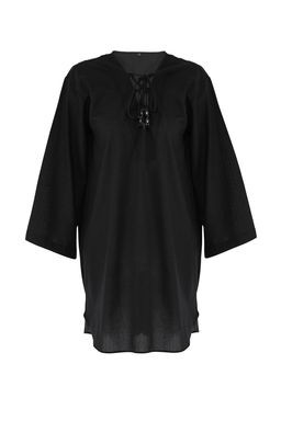 Trendyolmilla Su Alt? Desenli Mini Dokuma %100 Pamuk Plaj Elbisesi TBESS25EL00020  фото 8