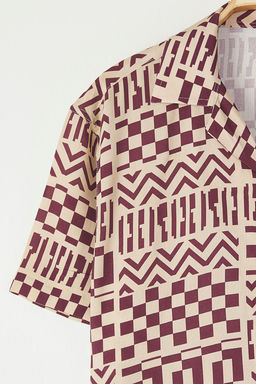 TRENDYOL MAN Bej Oversize Gomlek TMNSS25GO00066 - Trendyolmilla фото 4